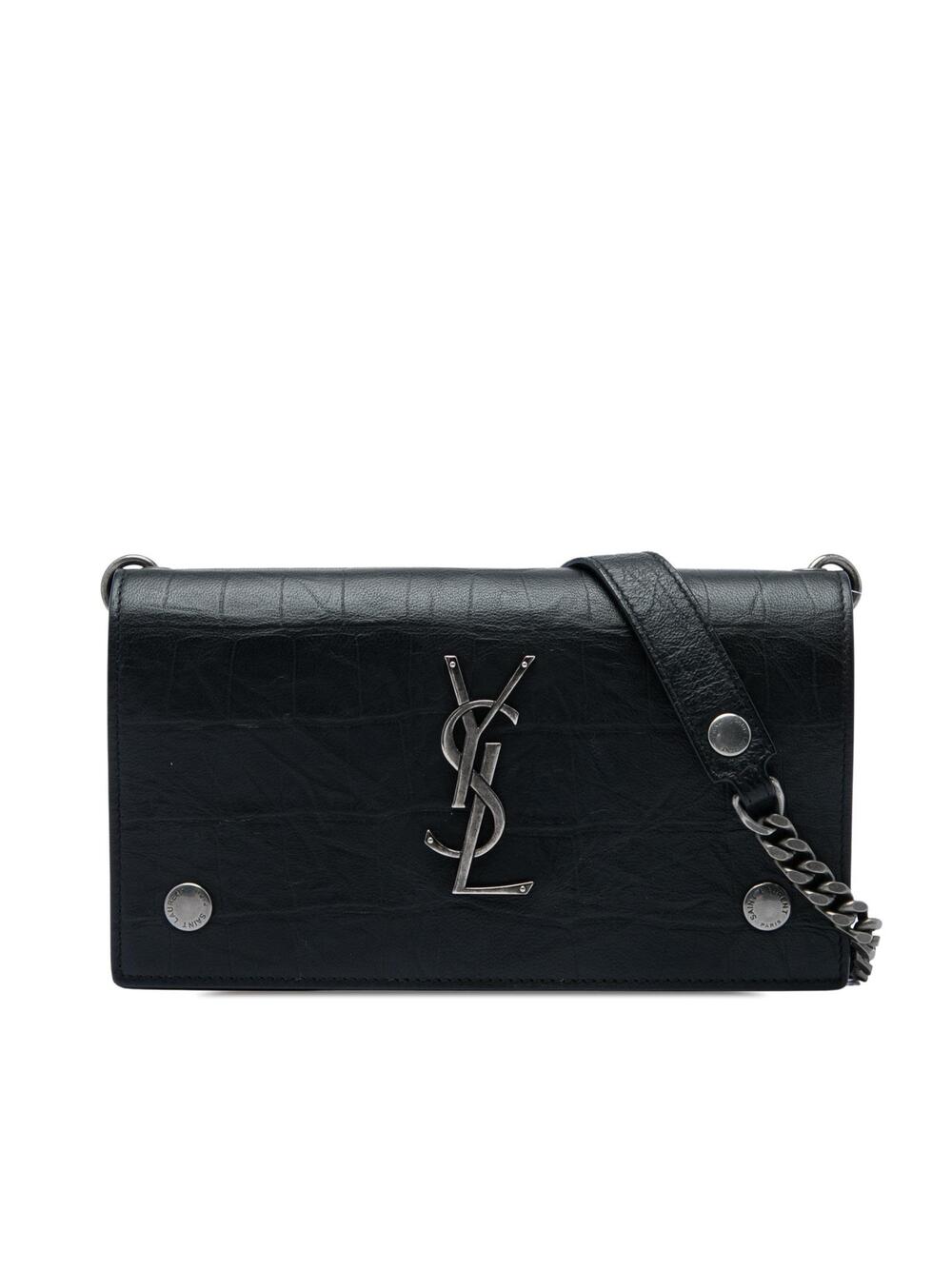 Saint Laurent Croc Embossed Leather #350412S97B